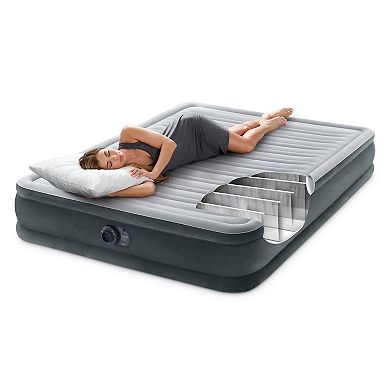 Intex Comfort Deluxe Dura-Beam Plush Airbed Mattress with Built-In Pump, Twin