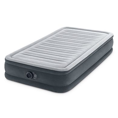 Intex Comfort Deluxe Dura-Beam Plush Airbed Mattress with Built-In Pump, Twin