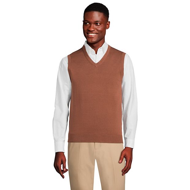 Men's Lands' End Fine-Gauge Supima Cotton Sweater Vest