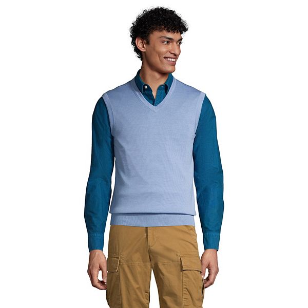 Men's Lands' End FineGauge Supima Cotton Sweater Vest