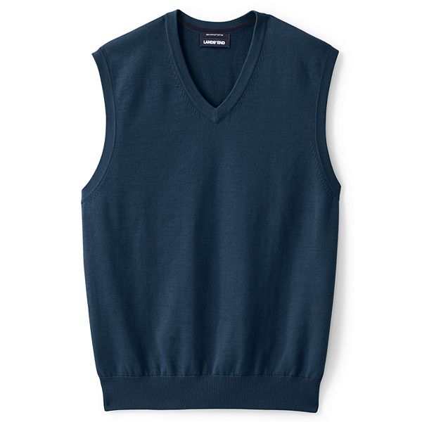 Men's Lands' End FineGauge Supima Cotton Sweater Vest