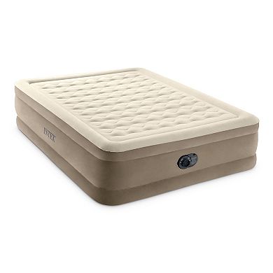 Intex 64427ED Dura-Beam Deluxe Ultra Plush Air Mattress w/Built-in Pump, Queen