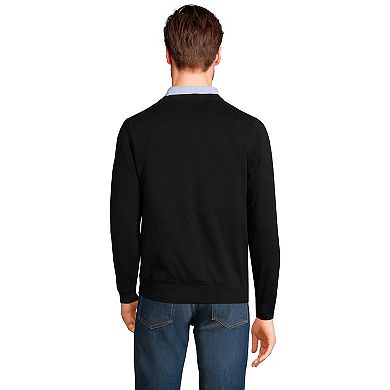 Men's Lands' End Classic-Fit Supima Cotton Cardigan Sweater