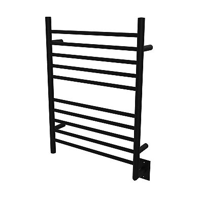 Amba RWH-SMB Radiant Straight 10 Bar Plug In Bathroom Towel Warmer, Matte Black