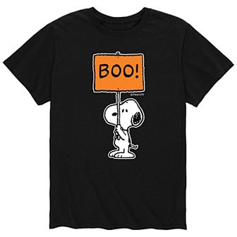 Men's Peanuts Snoopy Boo Sign Tee