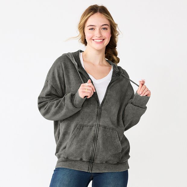 Oversized hoodie with zip best sale