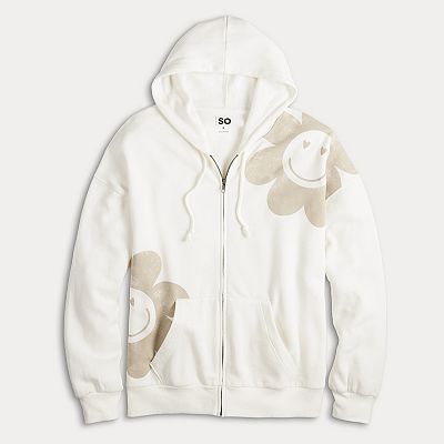 Juniors' SO® Oversized Zip-Up Hoodie