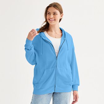 Juniors' SO® Oversized Zip-Up Hoodie
