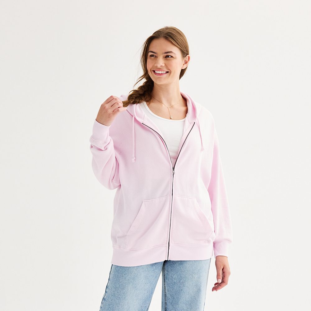 Juniors' SO® Oversized Zip-Up Hoodie