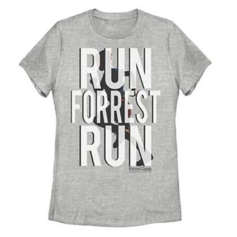 Juniors' Forrest Gump Run Forrest Run Silhouette Tee