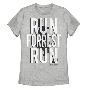 Juniors' Forrest Gump Run Forrest Run Silhouette Tee