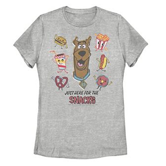 Juniors' Scooby-Doo Just Here For The Snacks Tee