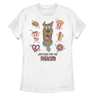 Juniors' Scooby-Doo Just Here For The Snacks Tee