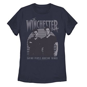 Juniors' Supernatural The Winchester Brothers Retro Portrait Tee