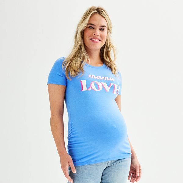 Maternity Sonoma Goods For Life® Fitted Crewneck Graphic Tee - Mama Love (XS-MAT)