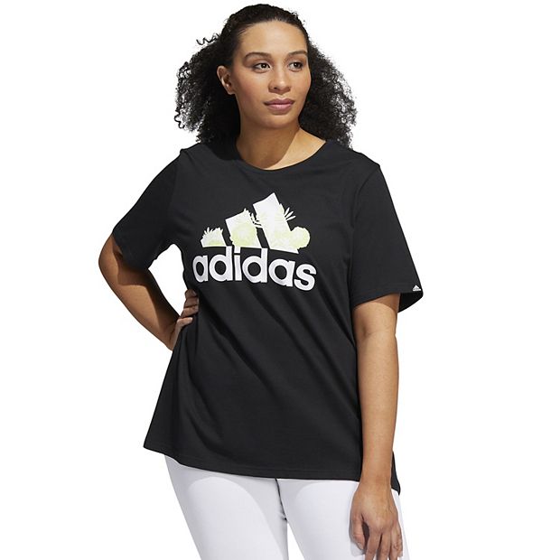 Adidas flower logo outlet t shirt