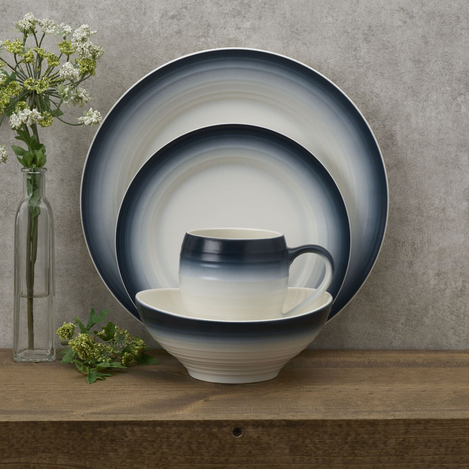 Mikasa Swirl Ombre 4-pc. Dinnerware Set