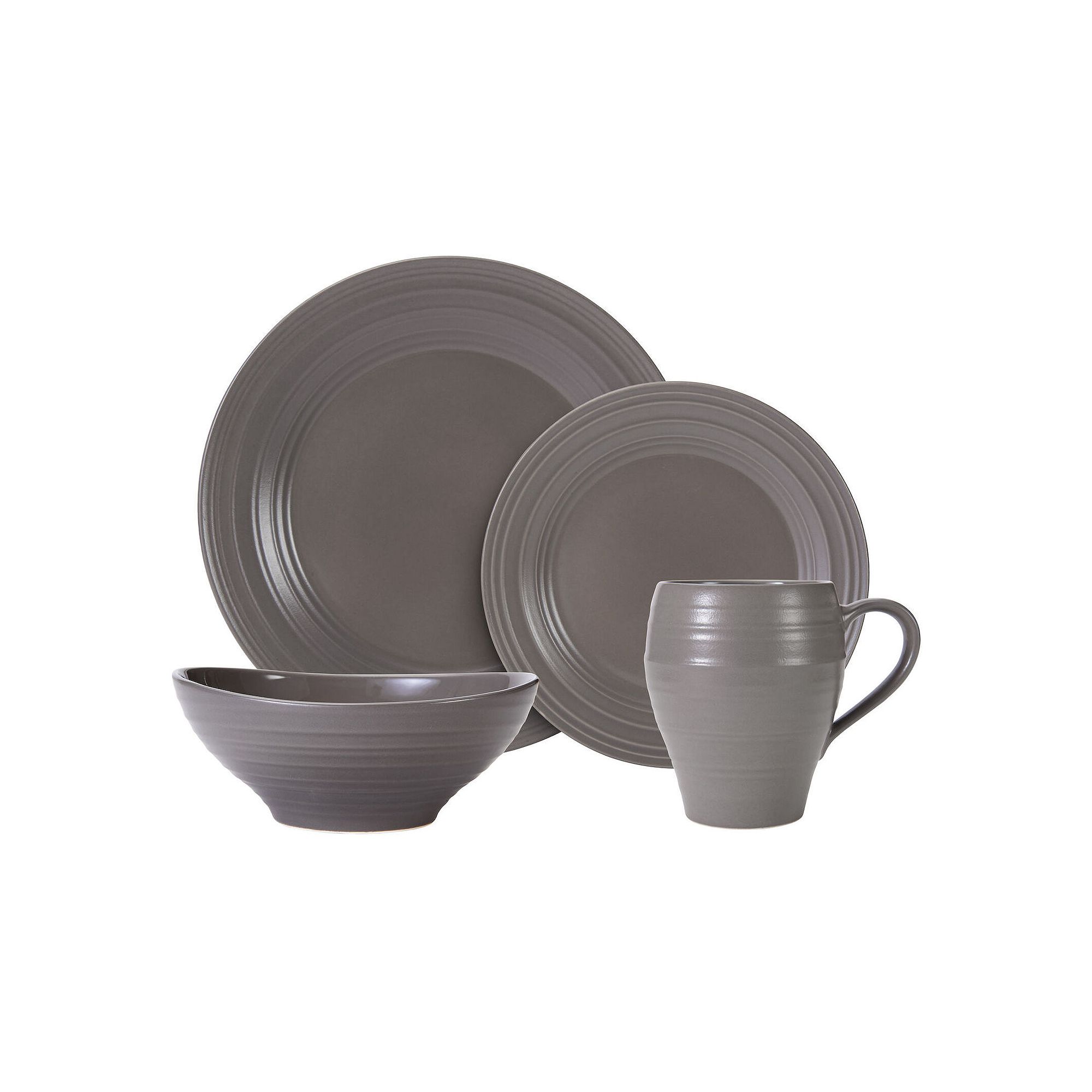 Mikasa Swirl Ombre 4-pc. Dinnerware Set, Brown