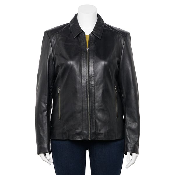 Womens leather 2024 jackets kohls