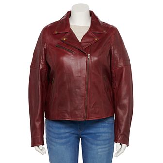 Plus Size Whet Blu Princess Lace-Up Leather Jacket