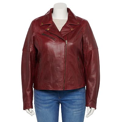 Plus Size Whet Blu Princess Lace Up Leather Jacket