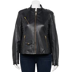 Kohls plus hotsell size leather jacket