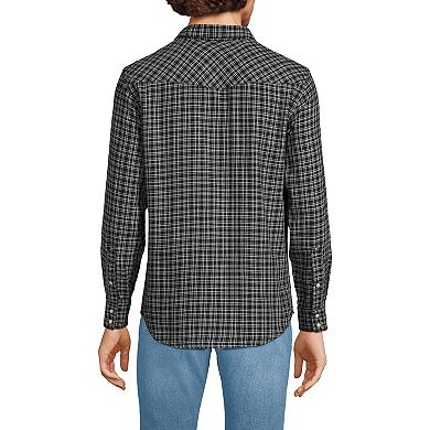 Men's Lands' End Tailored-Fit Chambray Work Shirt