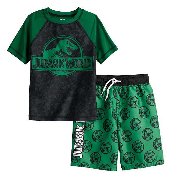 Boys 4-20 Jurassic World Rash Guard & Swim Trunks Set