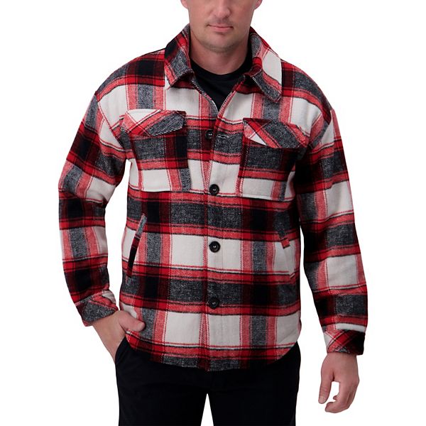 Men's Haggar® Supersoft Plaid Shirt Jacket