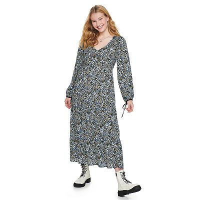 fitted lace wedding dress Kids Long Sleeve Mockneck Maxi Halo Dress – The Shell Station main image 0