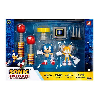 Jakks Sonic The Hedgehog 30th Anniversary 2.5-Inch Figure Diorama Set