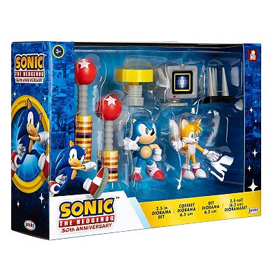 Jakks Sonic The Hedgehog 30th Anniversary 2.5-Inch Figure Diorama Set