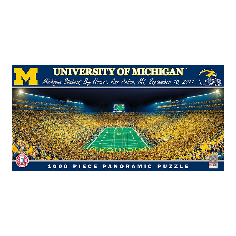 Michigan Wolverines End Zone Panoramic 1000-Piece Puzzle, Multicolor