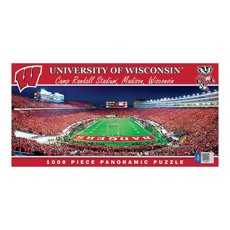 Wisconsin Badgers End Zone Panoramic 1000-Piece Puzzle, Multicolor