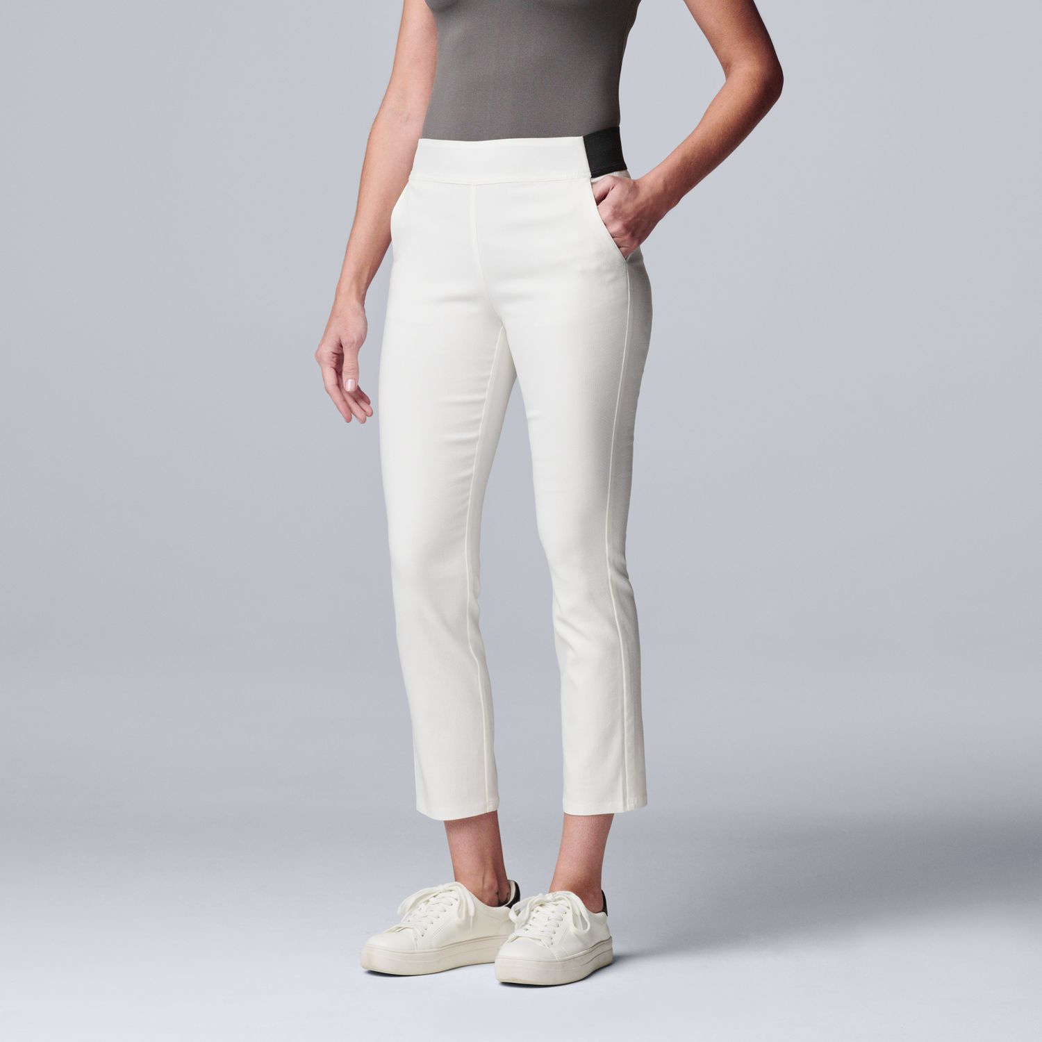 kohls white pants womens