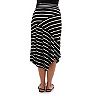 Women's AB Studio Asymmetrical Hem Striped Skirt