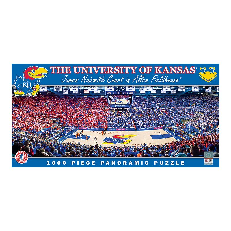 Kansas Jayhawks Panoramic 1000-Piece Puzzle, Multicolor