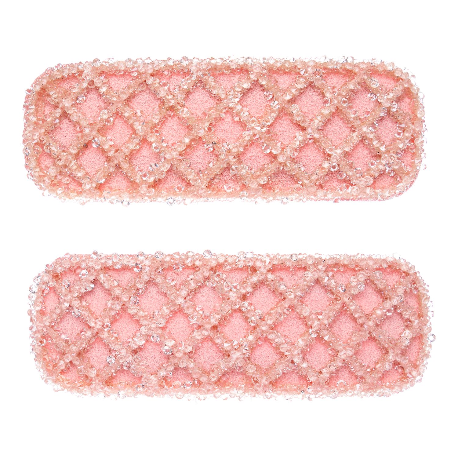 Image for LC Lauren Conrad 2-Pack Pink Beaded Rectangle Snap Clip Set at Kohl's.