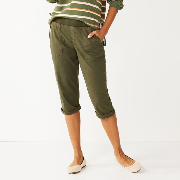 Women's Sonoma Goods For Life Comfort Waist Utility Capri Pants, Size: 8,  Dark Green Reviews 2024