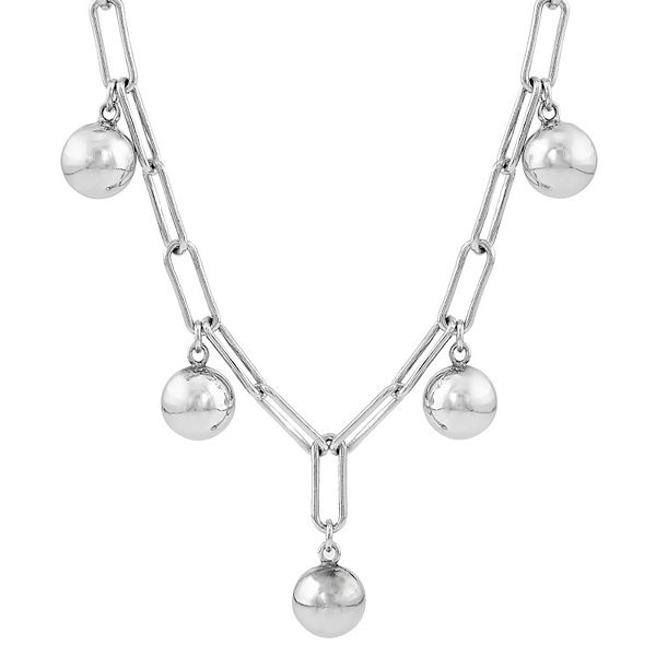 Sterling Silver Beads Chain Necklace