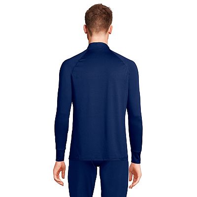 Men s Lands End Stretch Thermaskin Long Underwear Mockneck Base Layer Top