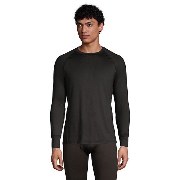 Men's Lands' End Stretch Thermaskin Long Underwear Crewneck Base Layer Top