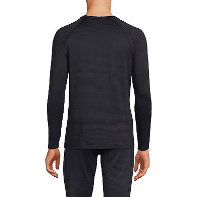 Men's Lands' End Stretch Thermaskin Long Underwear Crewneck Base Layer Top