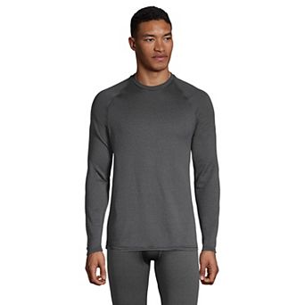 Men's Lands' End Stretch Thermaskin Long Underwear Crewneck Base Layer Top