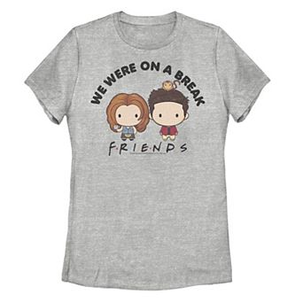 Juniors' Friends Chibi Ross & Rachel We Were On A Break Tee