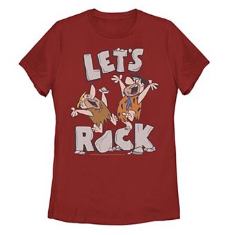 Juniors' The Flintstones Fred & Barney Let's Rock Tee