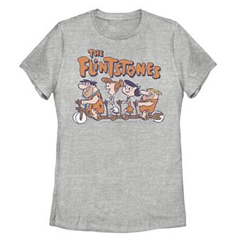 Juniors' The Flintstones Group Shot Bike Ride Tee