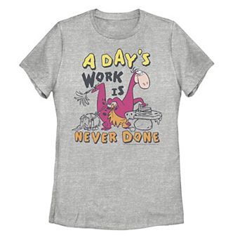 Juniors' The Flintstones Dino A Day's Work Is Never Done Tee