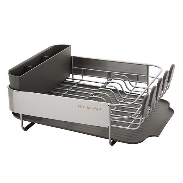 Kitchenaid low profile powder coated online dish drying rack in charcoal