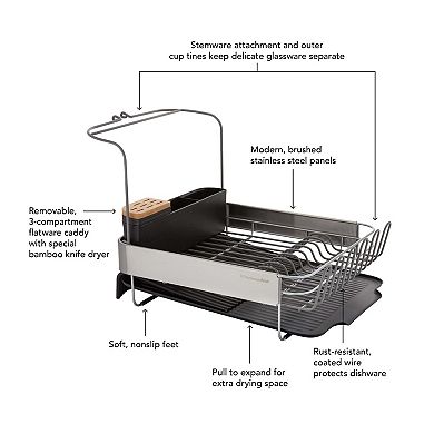 KitchenAid KE896BX Full-Size Expandable Dish-Drying Rack